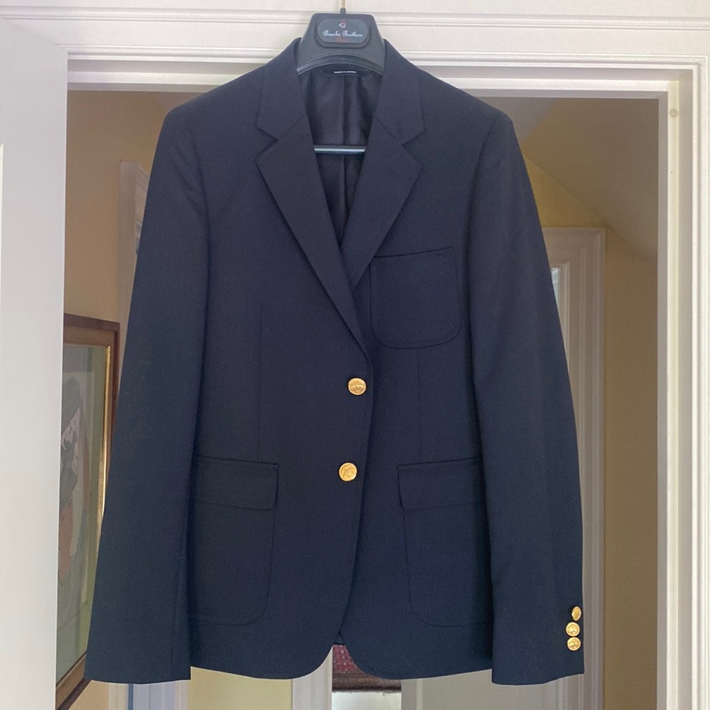 Brooks Brothers Navy Blazer with Gold Buttons